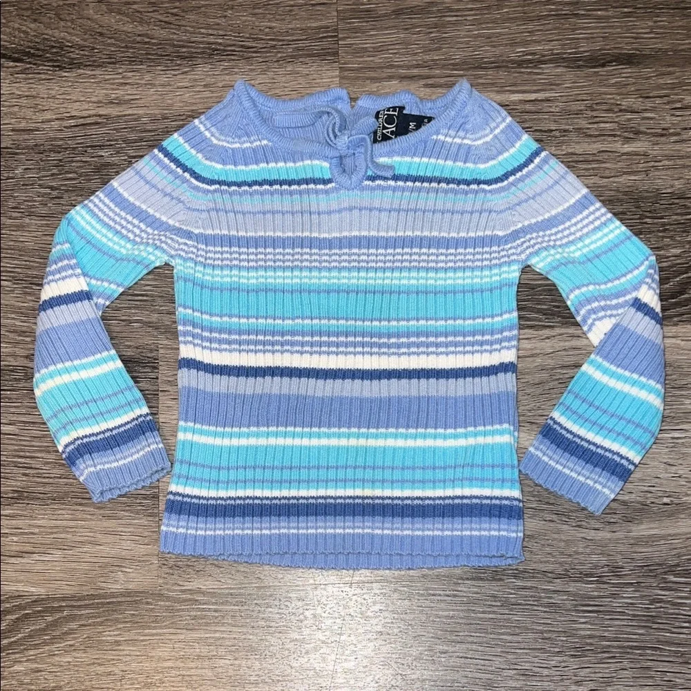 GAP infants Sweater in Blue and White Stripes 18 months